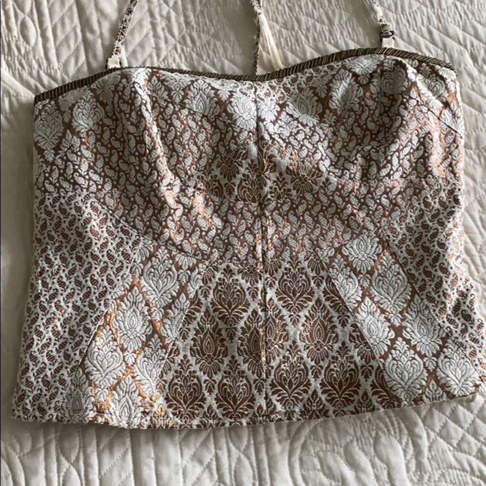 Free People Metallic Crop Top